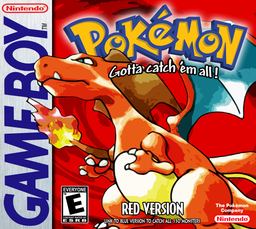 Pokemon Red box art for GameBoy